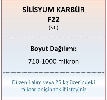 Silisyum Karbür F22 - SiC - 710-1000mikron