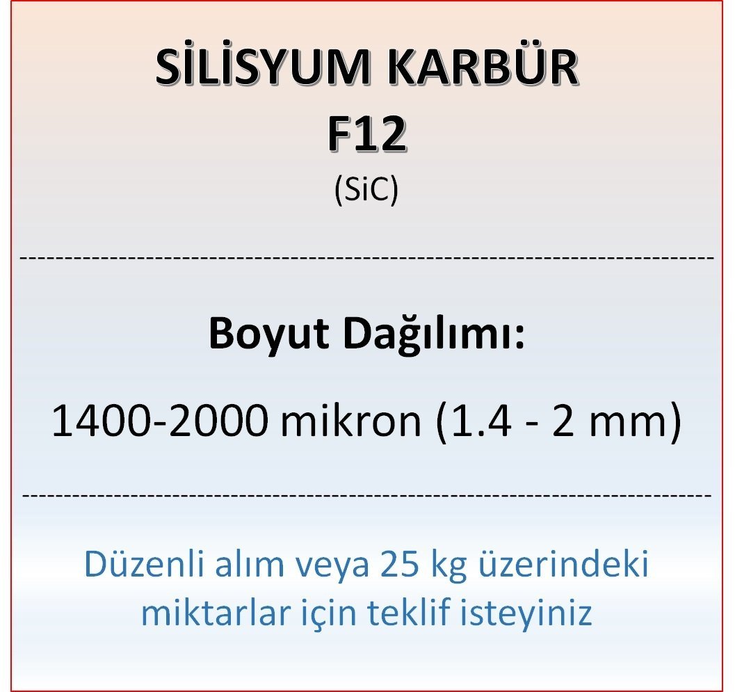 Silisyum Karbür F12 - SiC - 1400-2000mikron