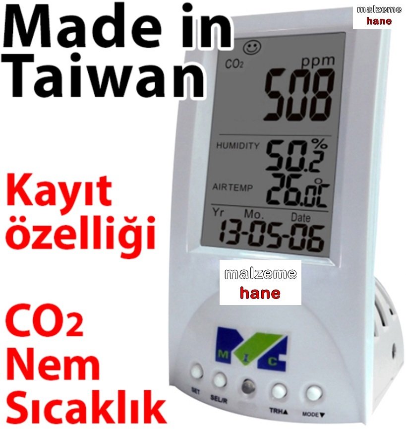 Mic Meter 98130D Karbondioksit. Sıcaklık ve Nem Kayıt Cihazı