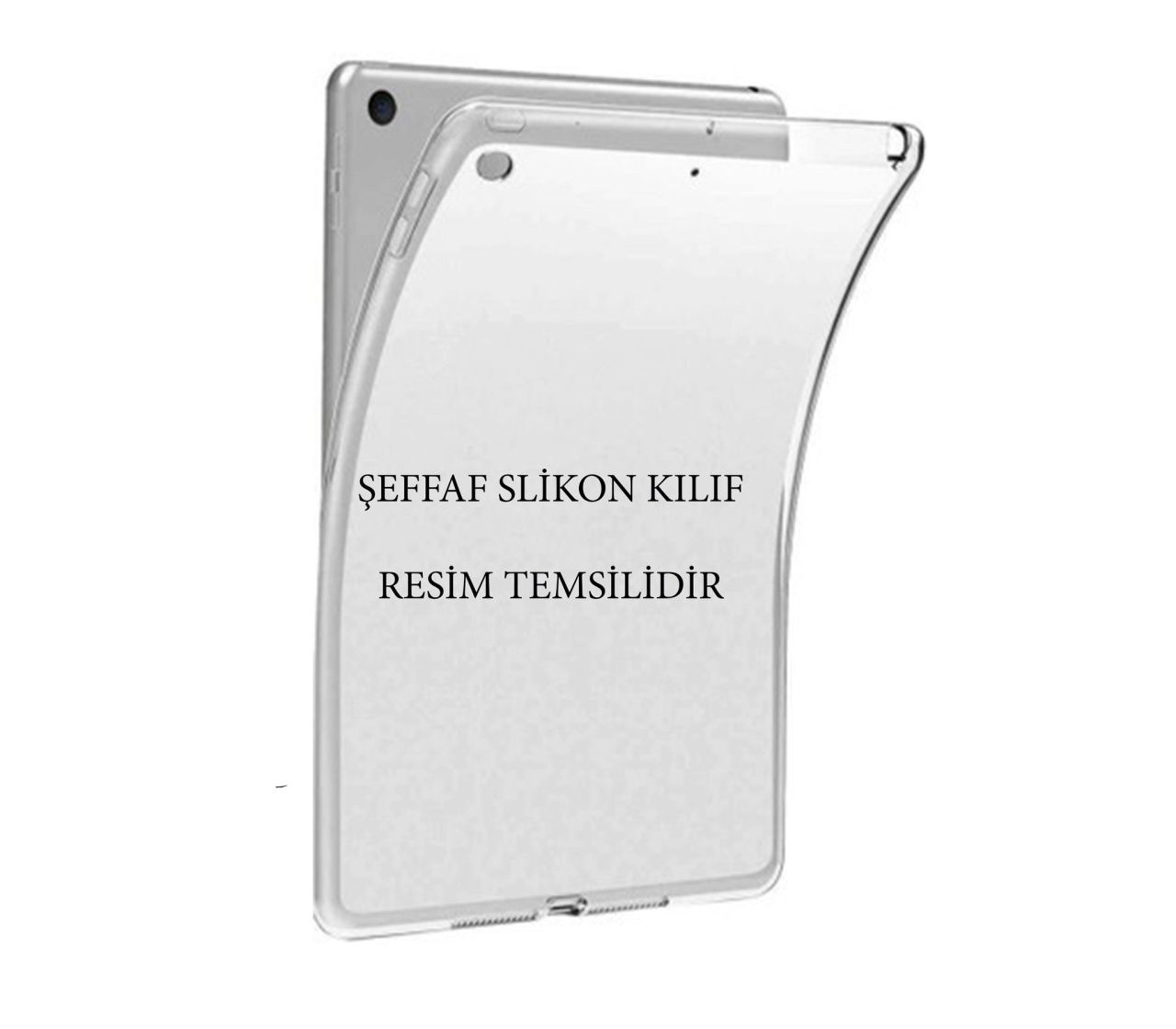 Samsung Galaxy Tab A3 XL SM-T510 T515 T517 Şeffaf Slikon Kılıf 5 ADET