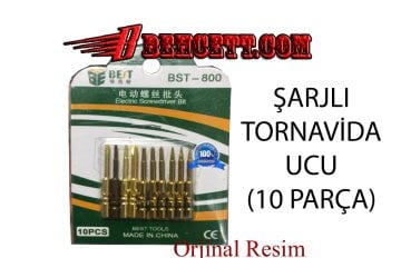 Best BST-800 Şarjlı Tornavida Uç Takımı (10 Parça)