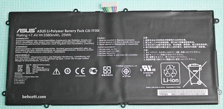 Asus TF700-701 TF200-201 Batarya 2.EL