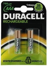 DURACELL ŞARJLI AAA 2'Lİ PİL