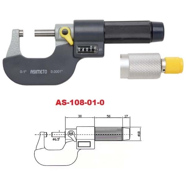 ASIMETO NUMARATÖRLÜ DIŞ ÇAP MİKROMETRESİ