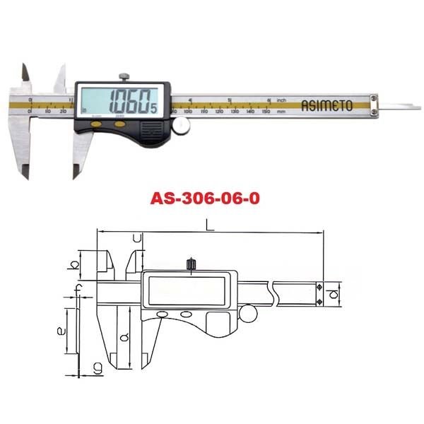 ASIMETO FULL EKRAN DİJİTAL KUMPAS