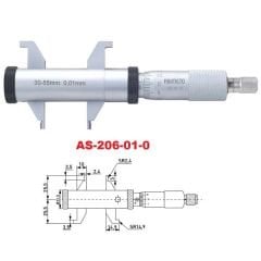 ASIMETO MEKANİK ÇİFT YÖNLÜ İÇ ÇAP MİKROMETRESİ