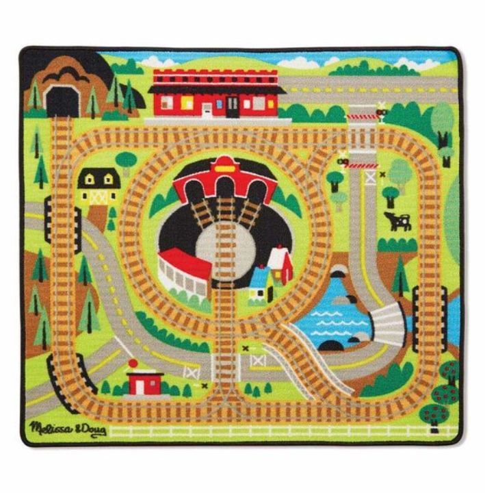 Melissa&Doug Oyuncaklı Oyun Halısı Seti - Tren