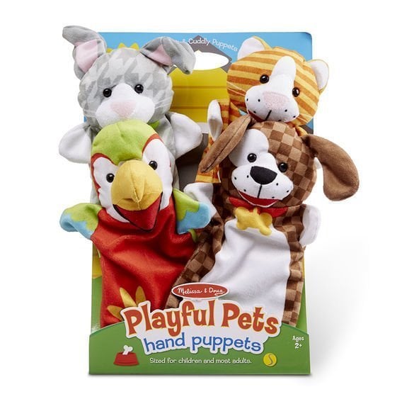 Melissa&Doug Oyuncak Peluş El Kukla Seti - Evcil Hayvanlar