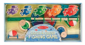 Melissa&Doug Ahşap Mıknatıslı Balık Tutma Oyunu - Yakala ve Say