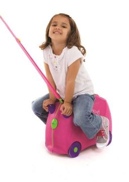 Trunki Kız Çocuk Bavulu Pembe Trixie - 3 Fonksiyonlu
