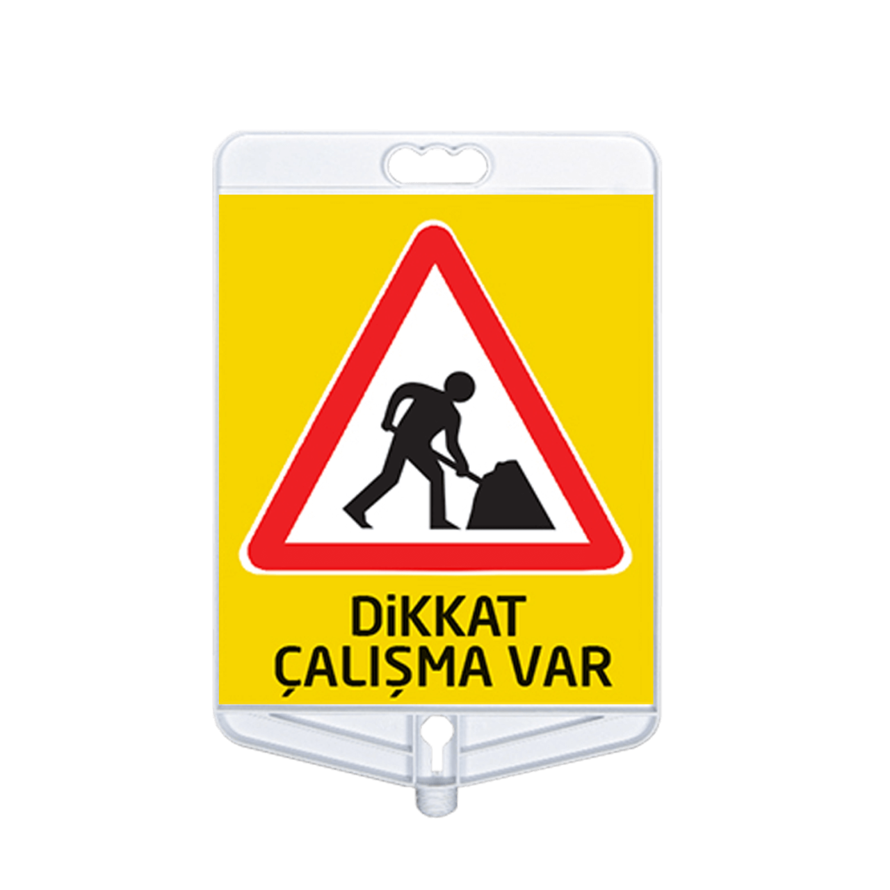 Dikkat Çalışma Var Tabelası Çift Taraflı  (9305)