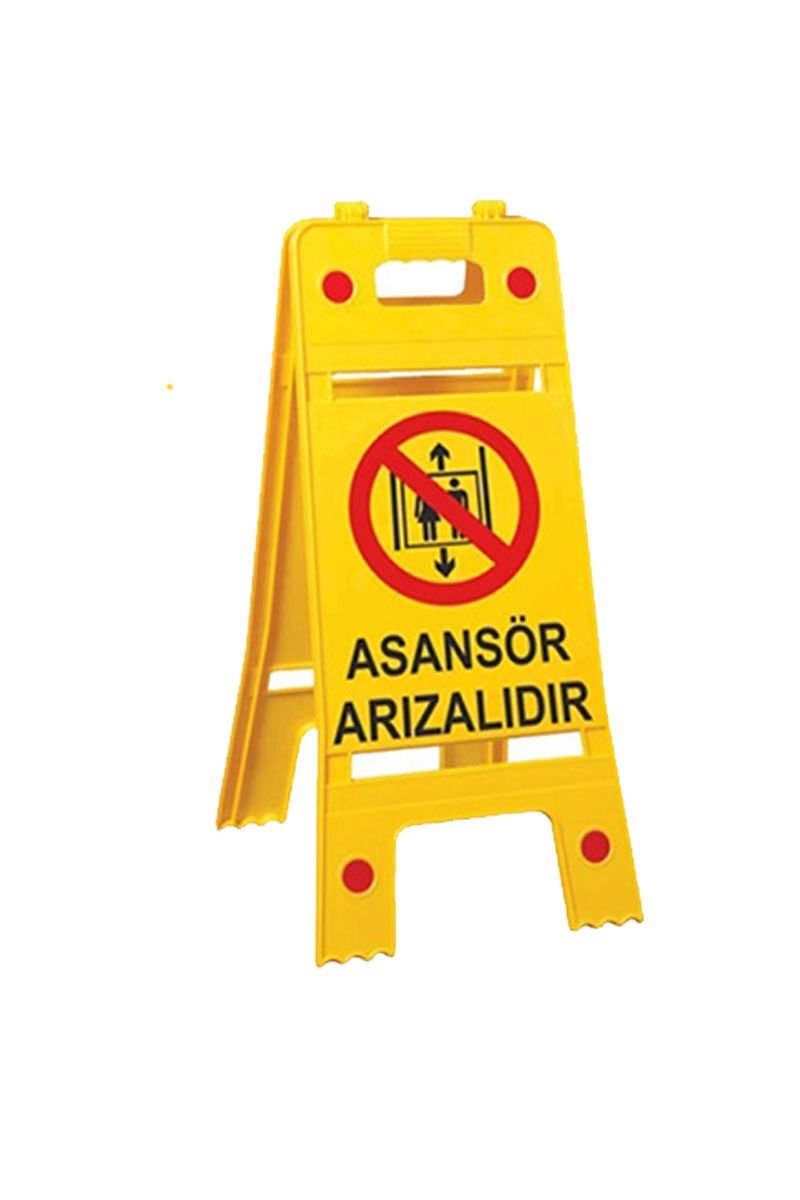 Asansör Arızalıdır Portatif Ayaklı Uyarı Levhası