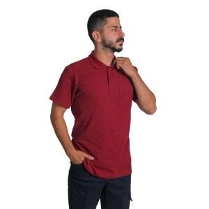 Polo Yaka Kısa Kollu Süprem Lacoste T-Shirt Bordo