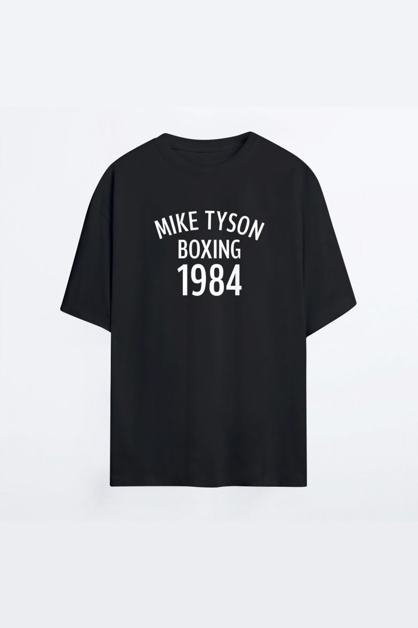 Mike Tyson 132 Siyah HG Erkek Oversize Tshirt - Tişört XXL