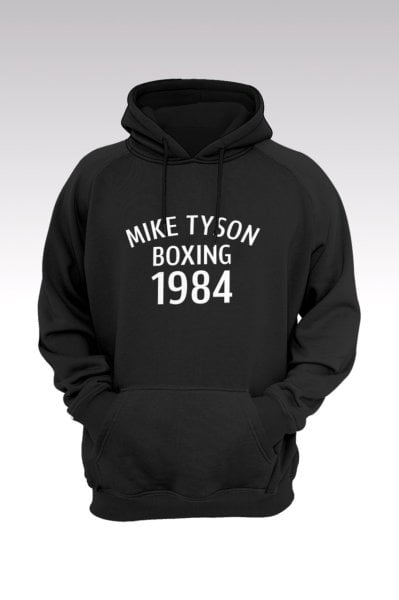 Mike Tyson 132 Siyah Kapşonlu Sweatshirt - Hoodie XS