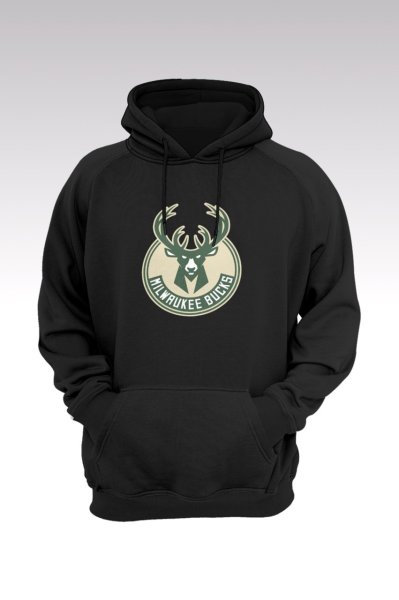 Milwaukee Bucks 133 Siyah Kapşonlu Sweatshirt - Hoodie XXL