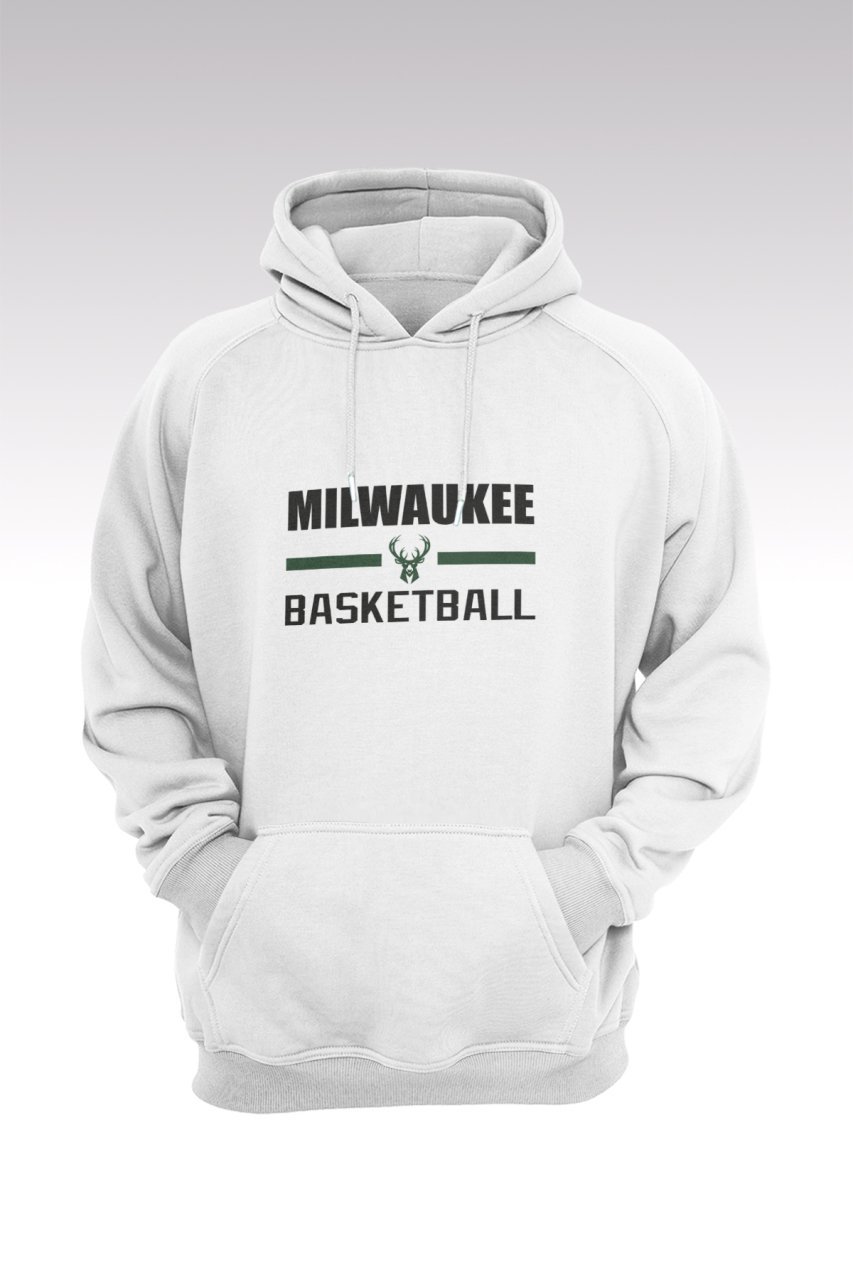 Milwaukee Bucks 137 Beyaz Kapüşonlu Sweatshırt - Hoodie M