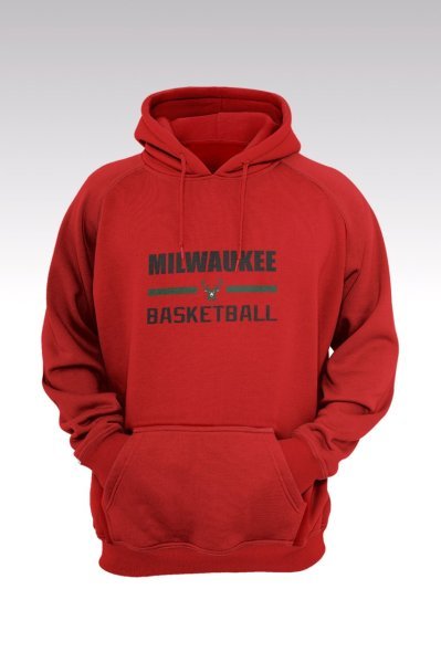 Milwaukee Bucks 137 Kırmızı Kapşonlu Sweatshirt - Hoodie S