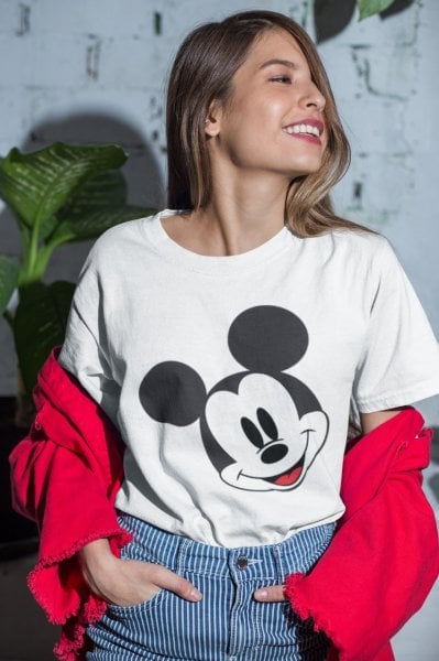 Mickey Beyaz Outdoor Kadın Tshirt - Tişört XS