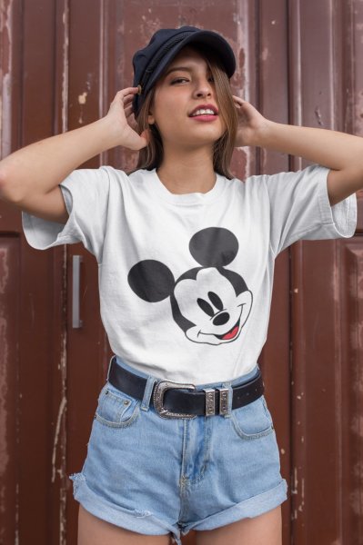 Mickey Beyaz Outdoor Kadın Tshirt - Tişört S