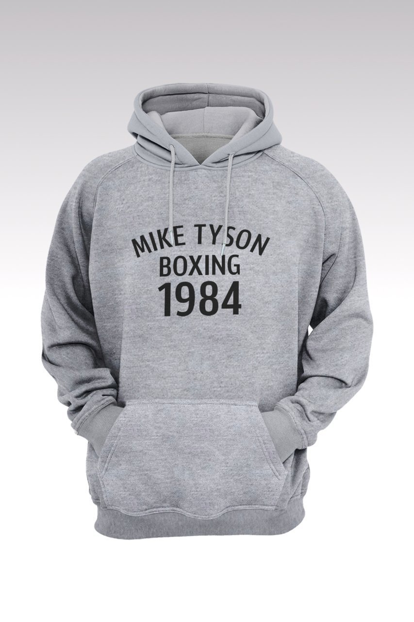 Mike Tyson 132 Gri Kapşonlu Sweatshirt - Hoodie XXL
