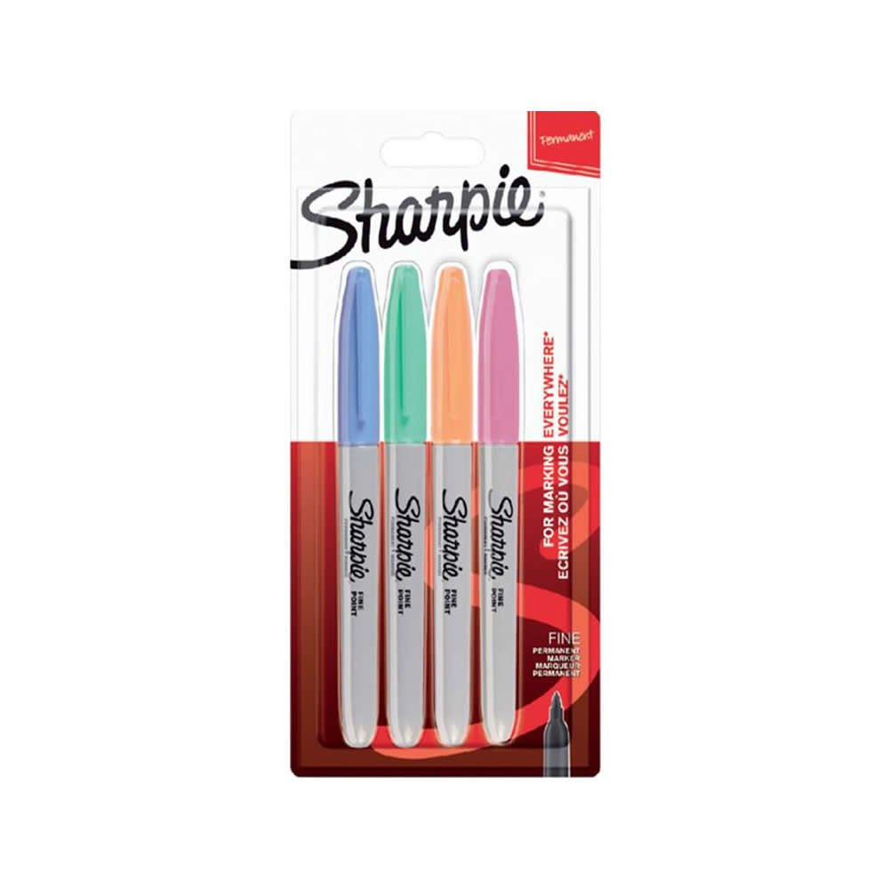 Sharpie 2065402 4 lü Pastel Renkler Fine Permanent Markör Kalem