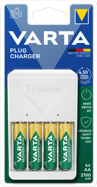 Varta 4x2100mAH AA Pil Hediyeli Plug Şarj Aleti