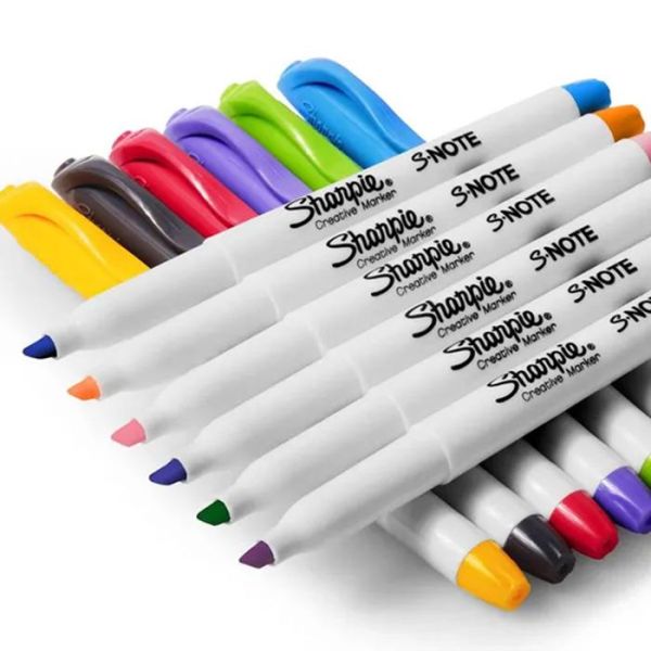 Sharpie 2138233 12 li Blister Snote Kesik Uç Karışık Kreatif Markör Kalem