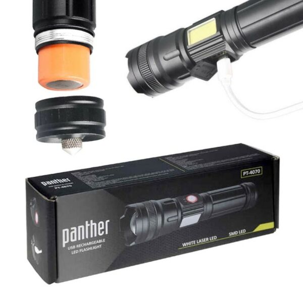 Panther PT-4070 Usb Şarjlı El Feneri