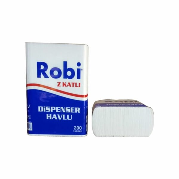 Robi Standart 200 Yaprak 1 Koli=12 Paket Z Kat Dispenser Havlu Kağıt