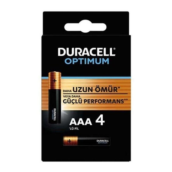 Duracell AAA4 Optimum 4 lü İnce AAA Kalem Pil