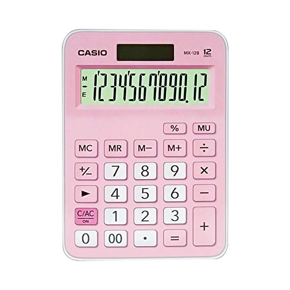 Casio MX-12B-PK Pembe 12 Hane Masa Üstü Hesap Makinesi