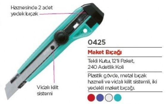 Sdi 0425 Sıkıştırmalı Geniş Maket Bıçağı