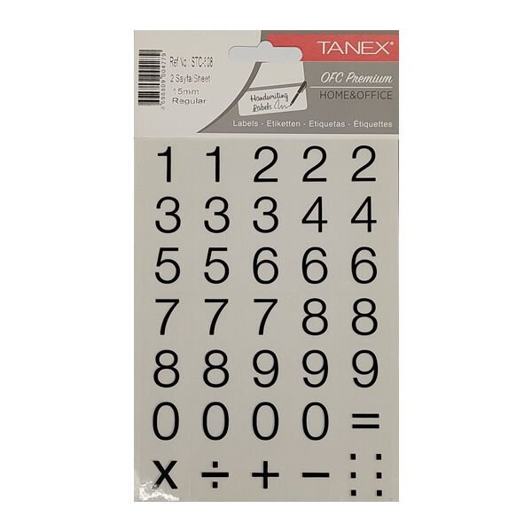 Tanex STC-508 15 mm 2 li Regular Rakam Etiketi