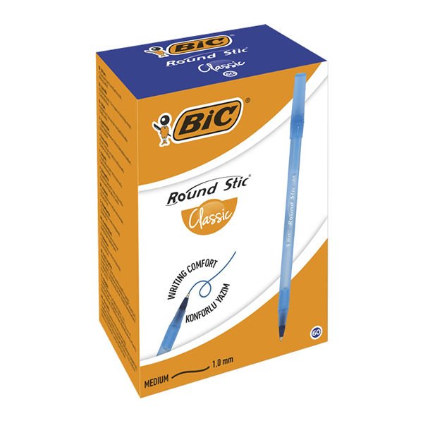 Bic 962666 60 lı Round Stic Mavi Tükenmez Kalem