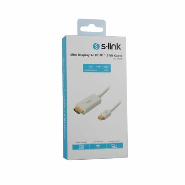 S-Link SL-MD95 Display Port Erkek To Erkek HDMI Dönüştürücü