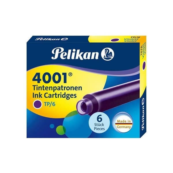 Pelikan 4001 6 lı Violet Dolma Kalem Kartuşu