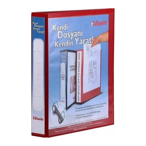 Esselte 46565211525 50 mm 2D Mekanizmalı Kırmızı Klasör