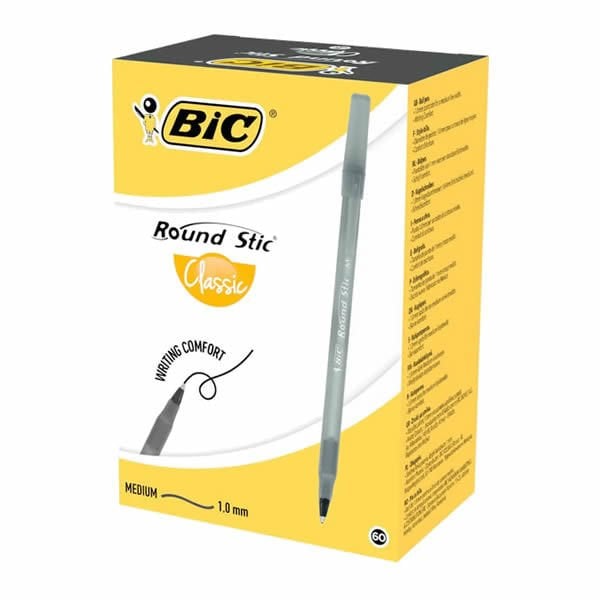 Bic 962665 60 lı Round Stic Siyah Tükenmez Kalem