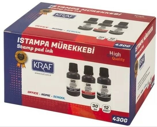 Kraf 430G K 30 cc Kırmızı stampa Mürekkebi