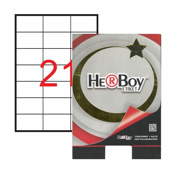 Herboy HB-1124 70mmX42,4mm Beyaz Lazer Etiket