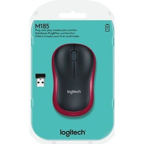 Logitech 910-002237 M185 Kırmızı Kablosuz Mouse