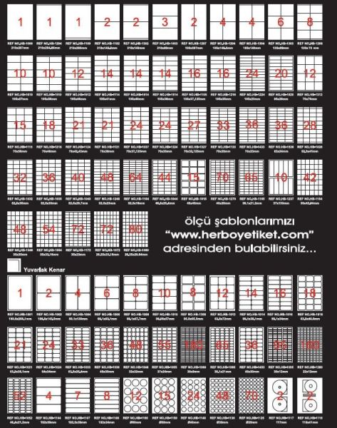 Herboy HB-1006 99,1mmX93,1mm Beyaz Lazer Etiket
