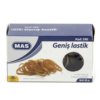 Mas 390 100/65 mm %100 Kauçuk Geniş Ambalaj Lastiği