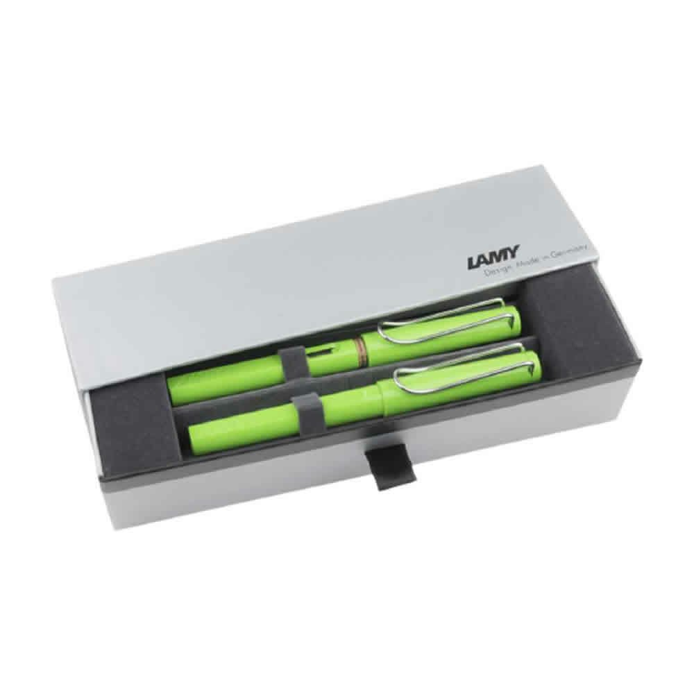 Lamy 313Ey Safari Yeşil Dolma&Roller Kalem Seti