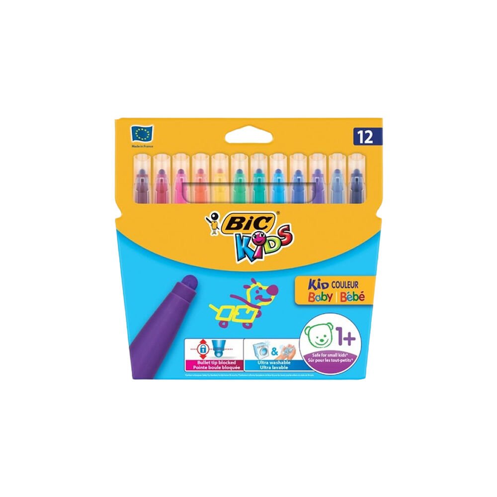 Bic 902080 12 li Kid Couleur Baby Keçeli Kalem