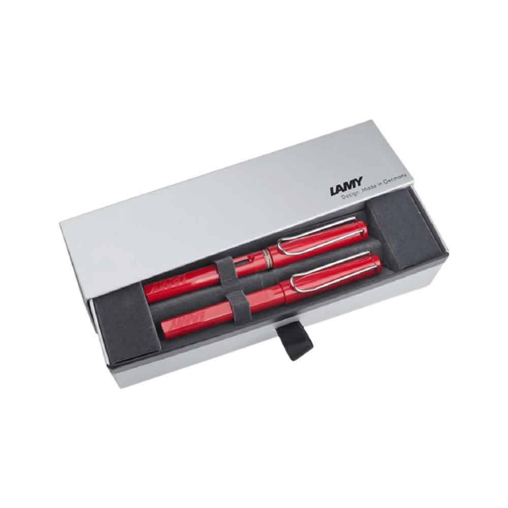 Lamy 316 Safari Kırmızı Dolma&Roller Kalem Seti