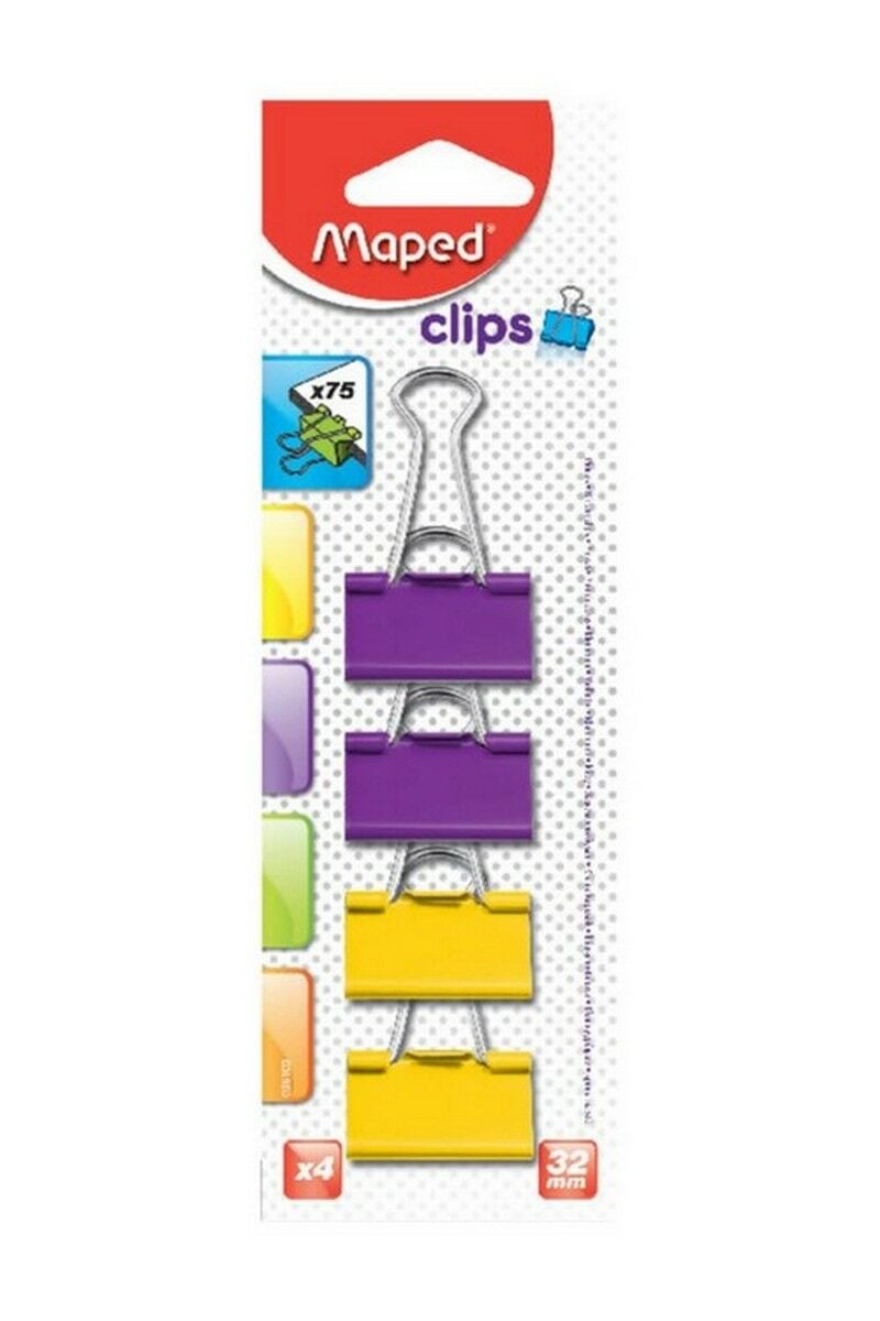 Maped 036100 32 mm 4 lü Renkli Kıskaç