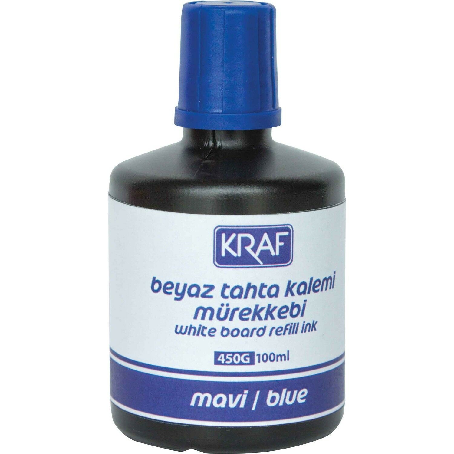 Kraf 450G 100 ml Beyaz Tahta Mavi Kalem Mürekkebi