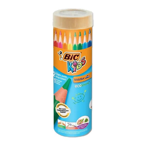 Bic 958192 12+1 Evolution Metal Tüp Üçgen Jumbo Boya Kalemi